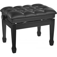 K&M 13965 Banquette hydraulique noir brillant, assise imitation cuir - Vue 1